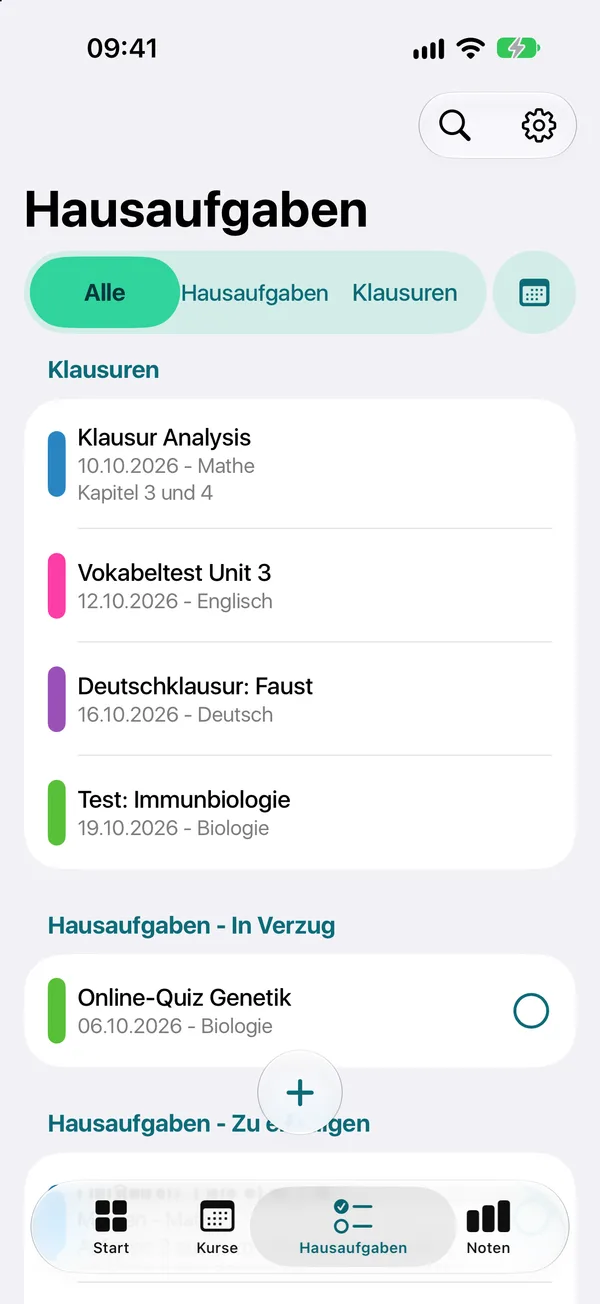 Hausaufgaben, die nicht untergehen