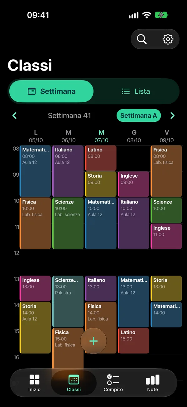 Scuole con settimana A e B